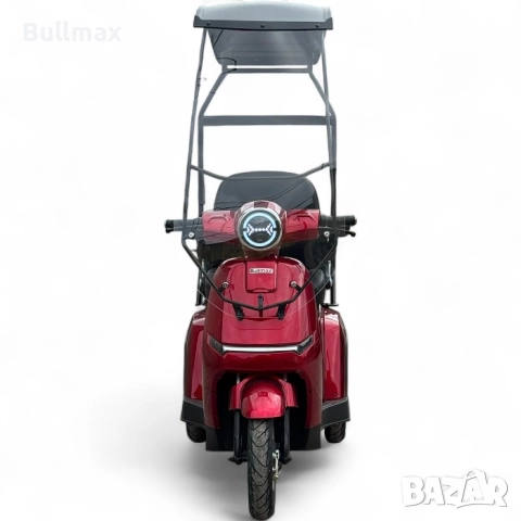  Електрическа триколка Bullmax R1, 1500W, 60V/20Ah, Сива, CE сертификат, снимка 3 - Инвалидни скутери - 52570005