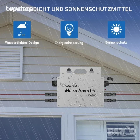 Инвертор 800 W - Инвертор IP65 с WLAN приложение за 2 соларни модула, снимка 7 - Друга електроника - 50511191