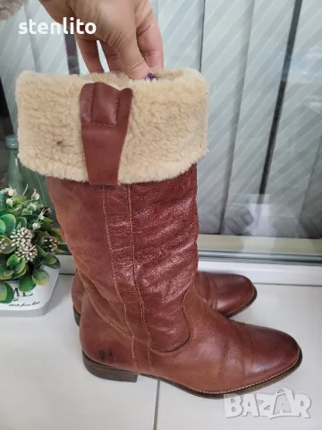 Естествена кожа дамски ботуши 40 номер