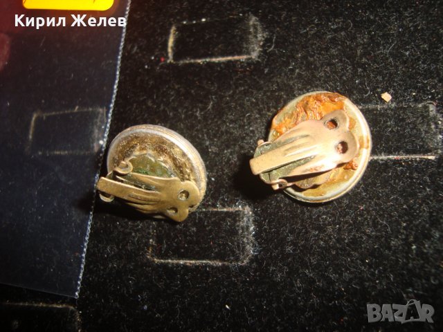 ПОЗЛАТЕНИ КЛИПС БРОНЗОВИ ВИНТИДЖ ОБЕЦИ с ФАСЕТИРАНИ ЦИРКОН КАМЪНИ АРТ-ДЕКО ПЕРИОД 17594, снимка 5 - Обеци - 31293350