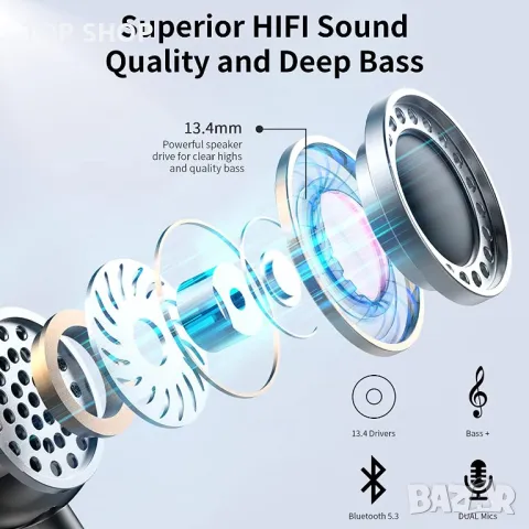 Нови Безжични слушалки Спортни с кутия за зареждане Earbuds за музика, снимка 3 - Bluetooth слушалки - 49451011