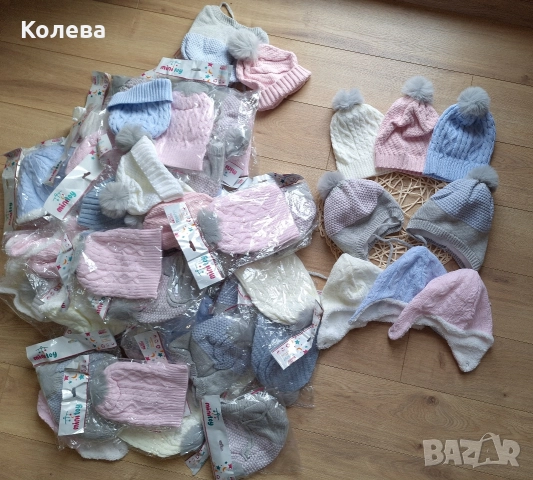 Детски/бебешки зимни шапки НА ЕДРО, снимка 2 - Бебешки шапки - 52704860