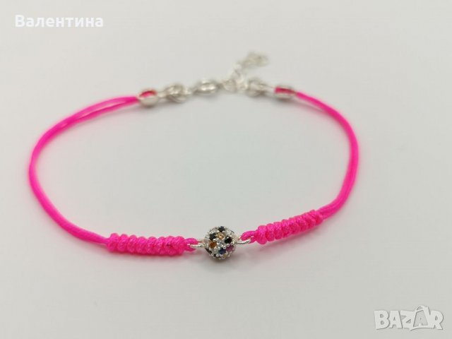 Дамска гривна със сребърни елементи и цирконий, снимка 3 - Гривни - 33971246