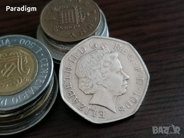 Монета - Великобритания - 50 пенса | 1998г., снимка 2 - Нумизматика и бонистика - 35233948