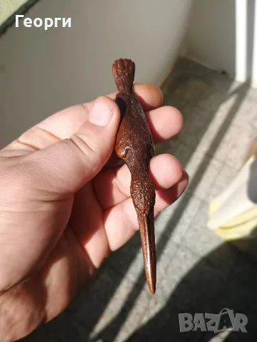 Красива бронзова птичка, снимка 2 - Антикварни и старинни предмети - 50092447