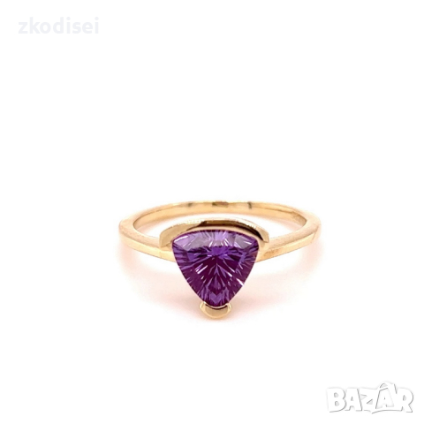 Златен дамски пръстен 3,45гр. размер:56 14кр. проба:585 модел:21990-5, снимка 1