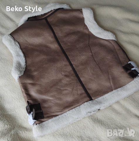 Дамски елек с каракул, снимка 9 - Елеци - 52218278