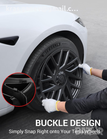 BASENOR 2024 Tesla Model 3 Тас на колело 18-инчов капак на главината Капак на главината на колелот, снимка 8 - Аксесоари и консумативи - 44623181