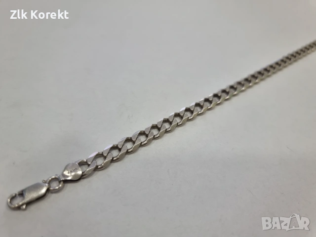 Сребърна гривна тип Панцер, снимка 3 - Гривни - 54345599