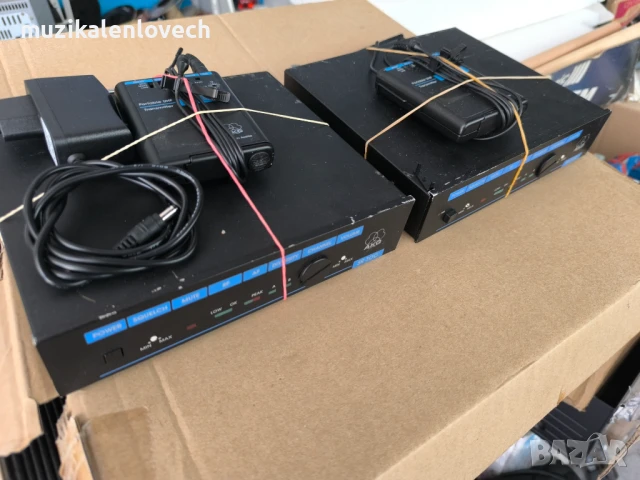 AKG WMS 300 INSTRUMENTAL SET - БЕЗЖИЧНА СИСТЕМА ЗА ИНСТРУМЕНТ Х 2 кмл - Made In Austria, снимка 2 - Микрофони - 50859999