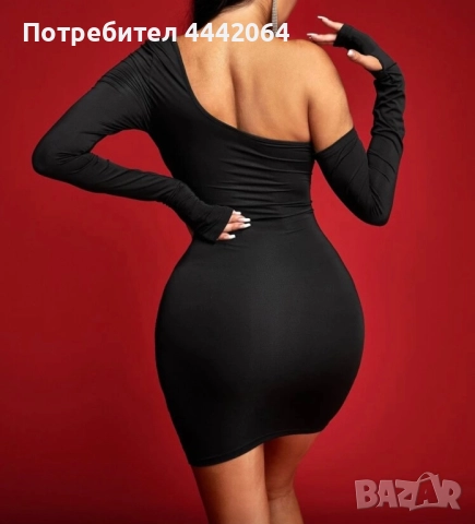 Рокля с дълак ръкав, снимка 3 - Рокли - 52354774