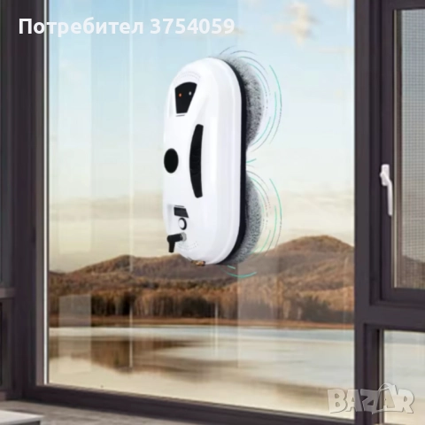 Интелигентен робот за почистване на прозорци с двойни въртящи се падове и вакуум 