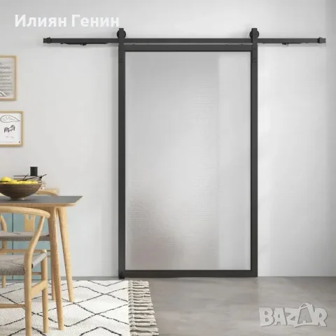 Комплект за плъзгаща се врата HOMCOM, снимка 8 - Интериорни врати - 55856952