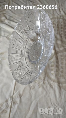 Руски кристал Фруктиера ,купи и ваза, снимка 5 - Антикварни и старинни предмети - 29748565