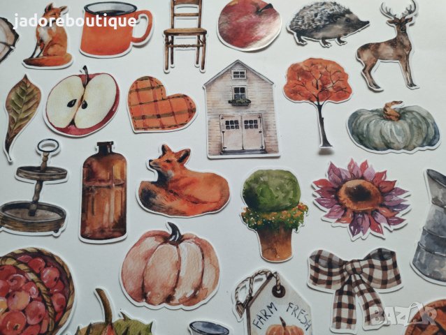 Дизайнерски стикери за скрапбук Autumn in home 39 бр - V013, снимка 3 - Други - 42279029