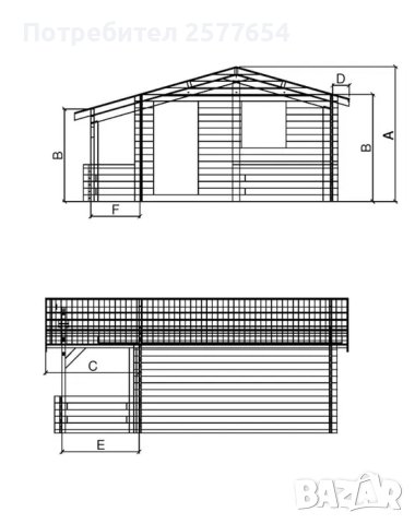 Сглобяеми дървени преместваеми къщи масив 26м2 - дървени бунгала масив, снимка 3 - Строителни материали - 44198954