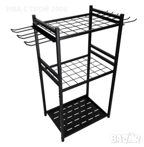 Стойка за градински инструменти | Органайзер за лопати, гребла и метли, снимка 3 - Градински инструменти - 54180259