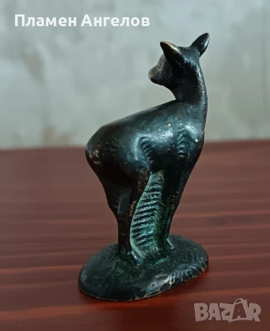 Антична бронзова фигурка-елен, снимка 4 - Антикварни и старинни предмети - 51251105