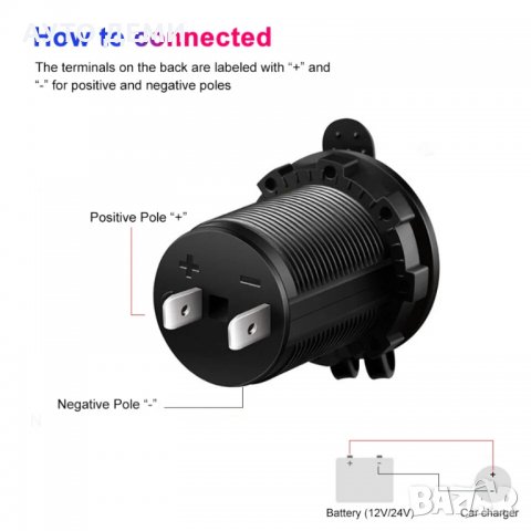 12V водоустойчив електрически контакт гнездо за запалка за кола автомобил джип камион лотка, снимка 5 - Аксесоари и консумативи - 33735840