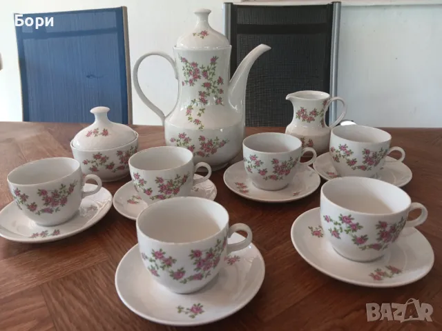 Порцелан ГДР Чай/Кафе, снимка 11 - Сервизи - 47748113