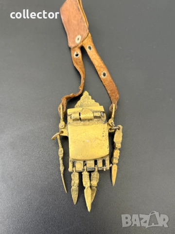 Бронзова кутийка за евзи / кабзи. №7533, снимка 3 - Антикварни и старинни предмети - 52212599