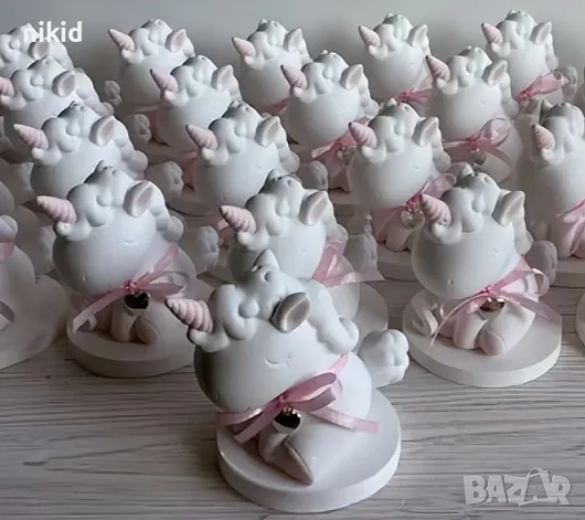 3d Еднорог unicorn силиконов молд декор украса фондан торта шоколад гипс смола бижута свещ, снимка 10 - Форми - 26285430