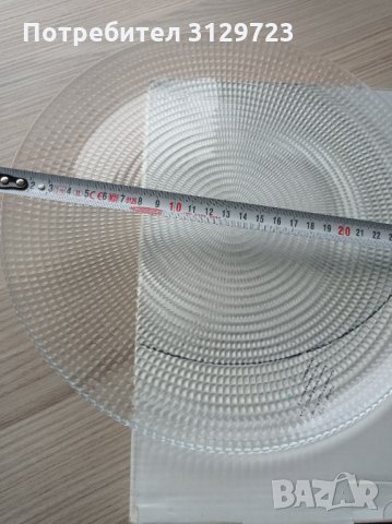 Нов стъклен поднос, стъклена чиния, снимка 2 - Чинии - 34412052