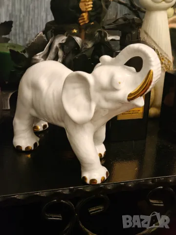 Стар руски порцеланов слон от 70 те, снимка 3 - Декорация за дома - 49484832