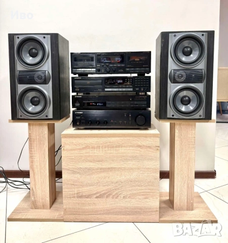 🔊Ретро аудио система сет PIONEER -  усилвател, двукасетачен дек, cd и тунер 🔊
