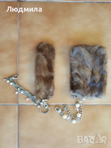 Калъф телефон и украшение чанта,естествен косъм,Цена за комплект, снимка 7 - Други - 38805925