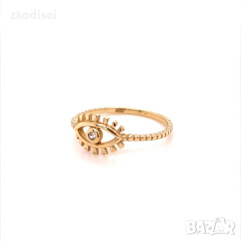 Златен дамски пръстен 1,27гр. размер:55 14кр. проба:585 модел:20067-2, снимка 3 - Пръстени - 42528898