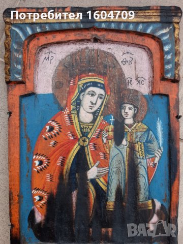 Стара Икона Триптих, снимка 4 - Икони - 32785203