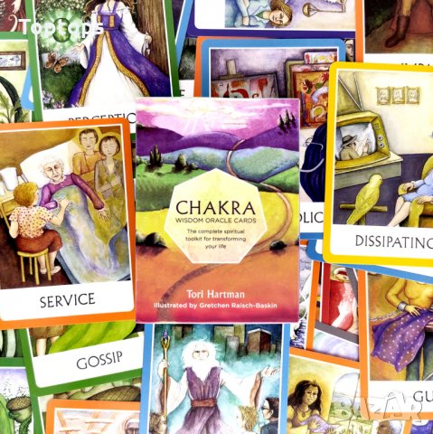 Комплект от 2 колоди таро и оракул карти Chakra Wisdom на Tori Hartman, снимка 14 - Карти за игра - 34296883