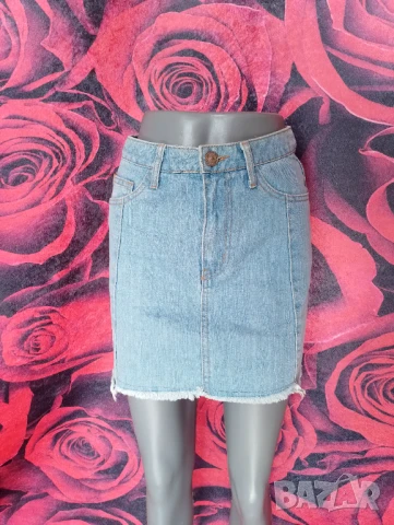 Светло синя дънкова пола С, снимка 1