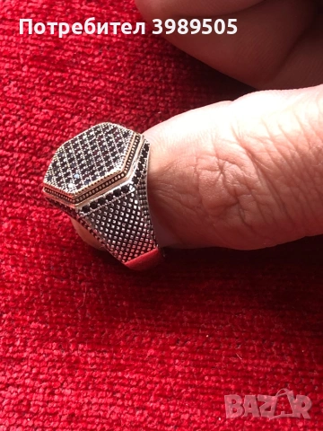 Сребърен мъжки пръстен, снимка 4 - Пръстени - 53327250