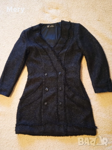 РОКЛЯ/БЛЕЙЗЪР от туид ZARA – XS, снимка 4 - Рокли - 52592569