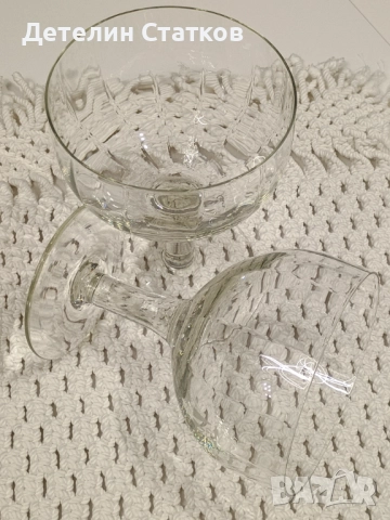 Стъклени ретро чаши, снимка 5 - Чаши - 52392303