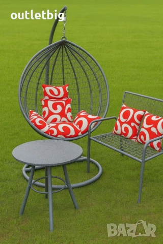 Люлка градинска висяща люлка тип гнездо,яйце–Промоция, снимка 6 - Градински мебели, декорация  - 52243361