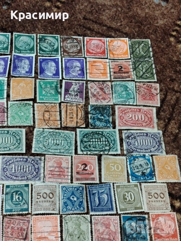 Винтидж ПОЩЕНСКИ марки Империя Германия , снимка 5 - Филателия - 52948019