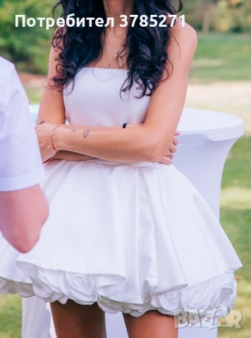 Рокля (бяла) , снимка 3 - Рокли - 53886827