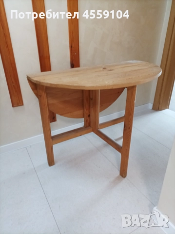 Чамова Кръгла Разтегателна Маса, снимка 3 - Маси - 52976699