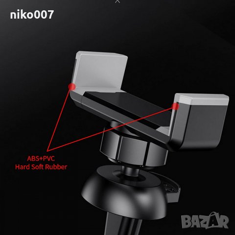 Универсална стойка за телефон за автомобил-кола-iPhone-Xiaomi-Samsung и др , снимка 7 - Аксесоари и консумативи - 30498221