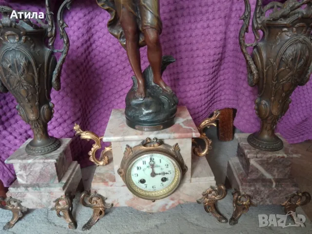 часовник каминен настолен 69/57 см, снимка 4 - Антикварни и старинни предмети - 50374541