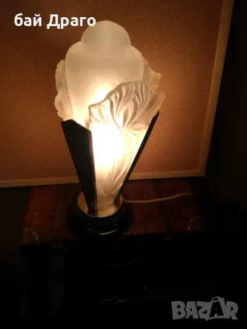 Старинна френска лампа в стил Art Deco, снимка 4 - Антикварни и старинни предмети - 49611943