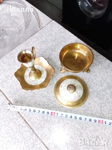 Свещник-месинг с камбана, снимка 7 - Декорация за дома - 50665882