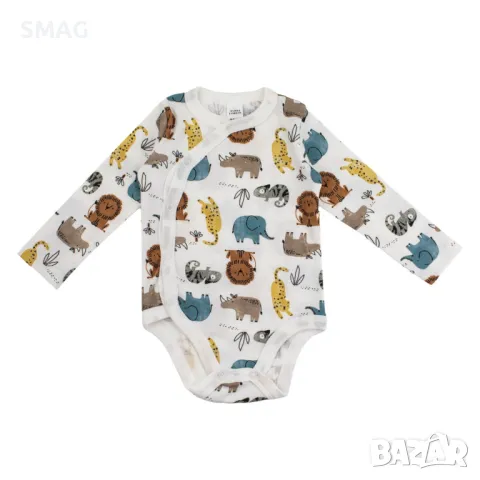 Бяло памучно боди с животинки S_1245615