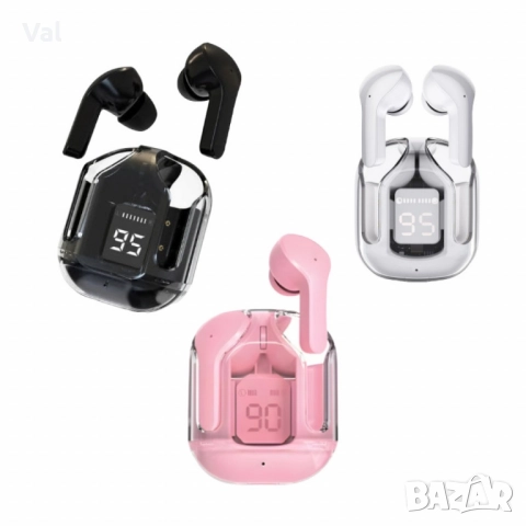 Безжични Bluetooth слушалки с LED дисплей и вграден микрофон