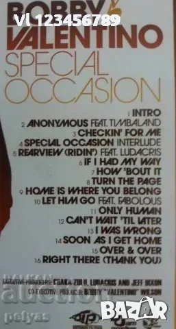 СД -BOBBY VALENTINO -Special occasion, снимка 2 - CD дискове - 52249714