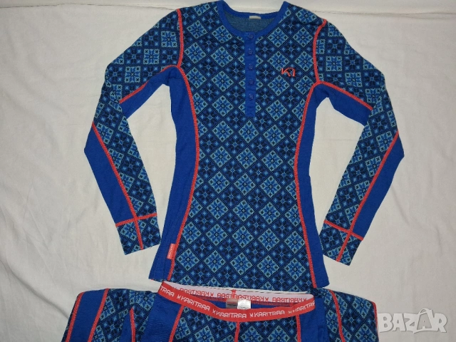 Kari Traa (S),(М) и (L) дамска термо комплект и блуза мерино 100% Merino Wool, снимка 2 - Спортни екипи - 48175419