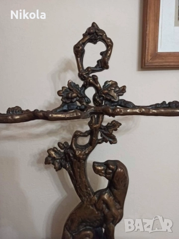 Викторианска чугунена стойка за чадъри с хрътка. Период 1920-1929, снимка 5 - Антикварни и старинни предмети - 52011672